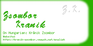 zsombor kranik business card