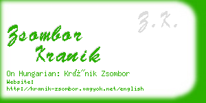 zsombor kranik business card